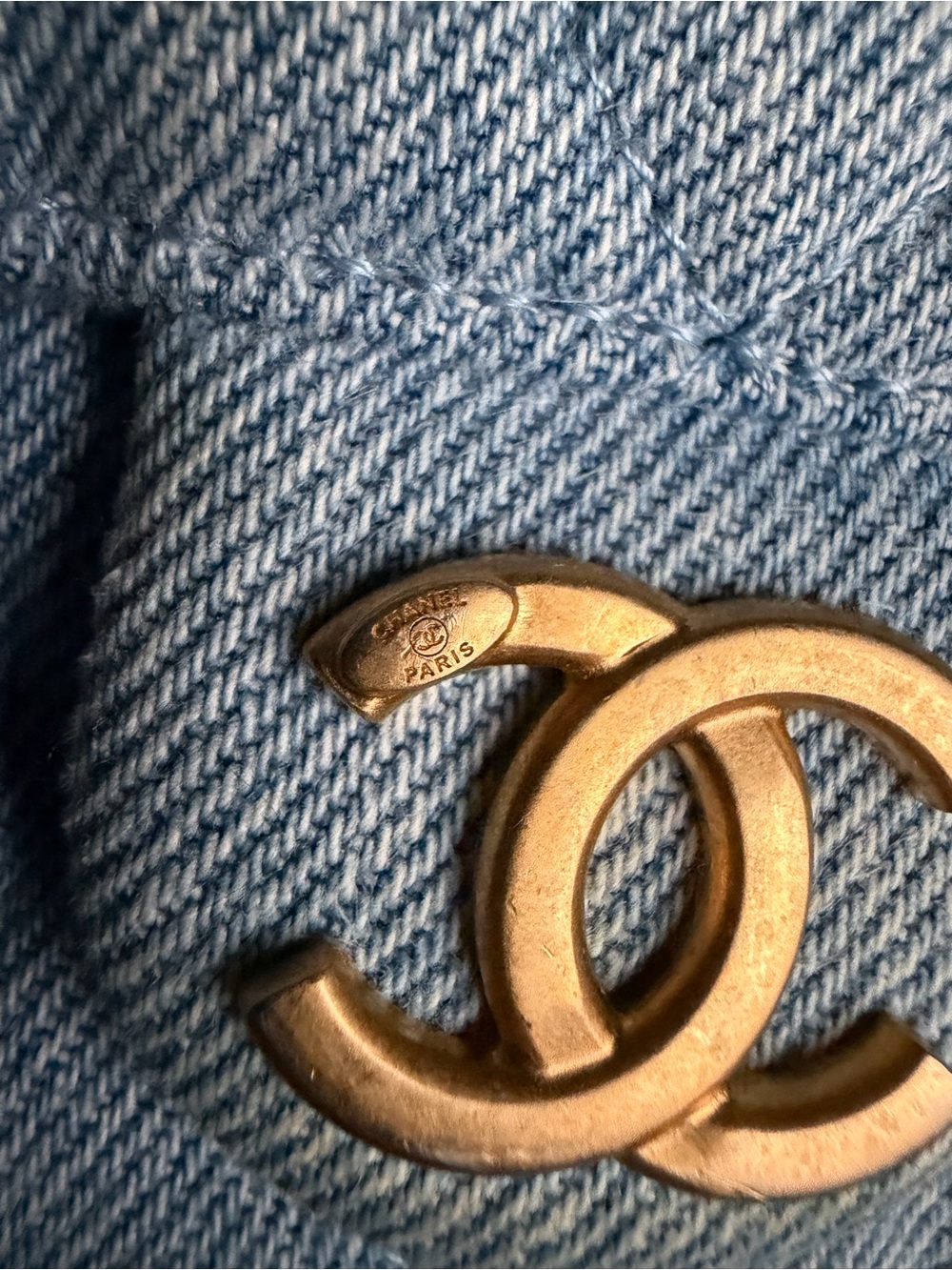 CHANEL 25 Light Blue Quilted Denim Bag with Pochette GHW GREAT PRICE! - Picture 14 of 16
